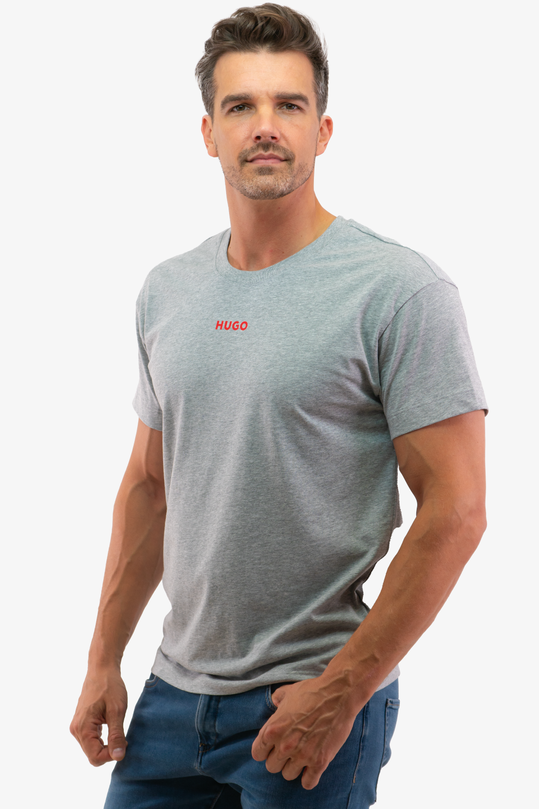 Shop Option Hugo Boss T Shirt in Gray color Hugo 50493057 035 v2 Boutique Option