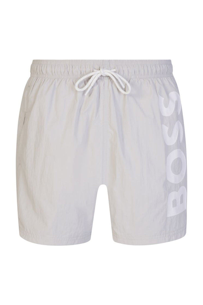 Hugo boss white swim shorts best sale