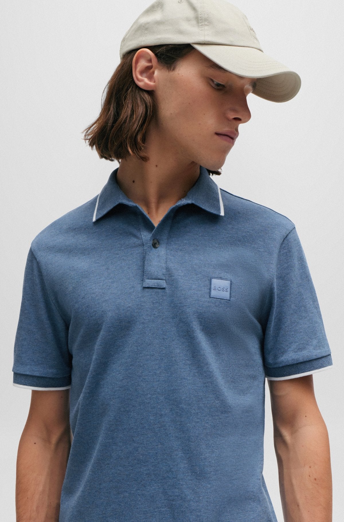 Hugo Boss Passertip polo shirt in Blue color