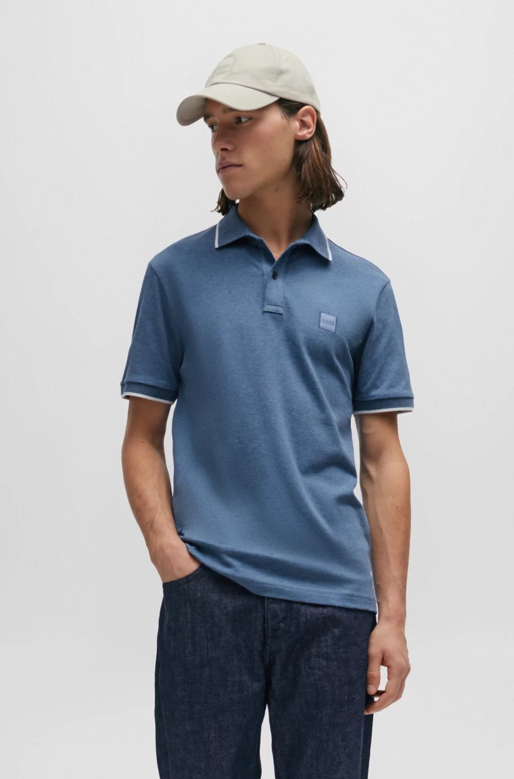 Hugo Boss Passertip polo shirt in Blue color