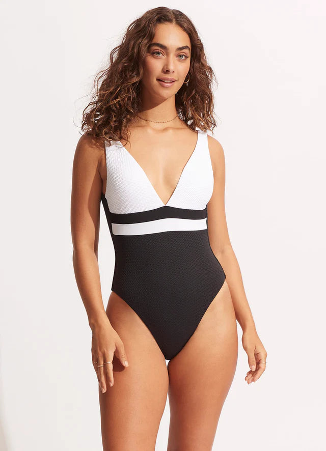 Seafolly black and white one piece on sale