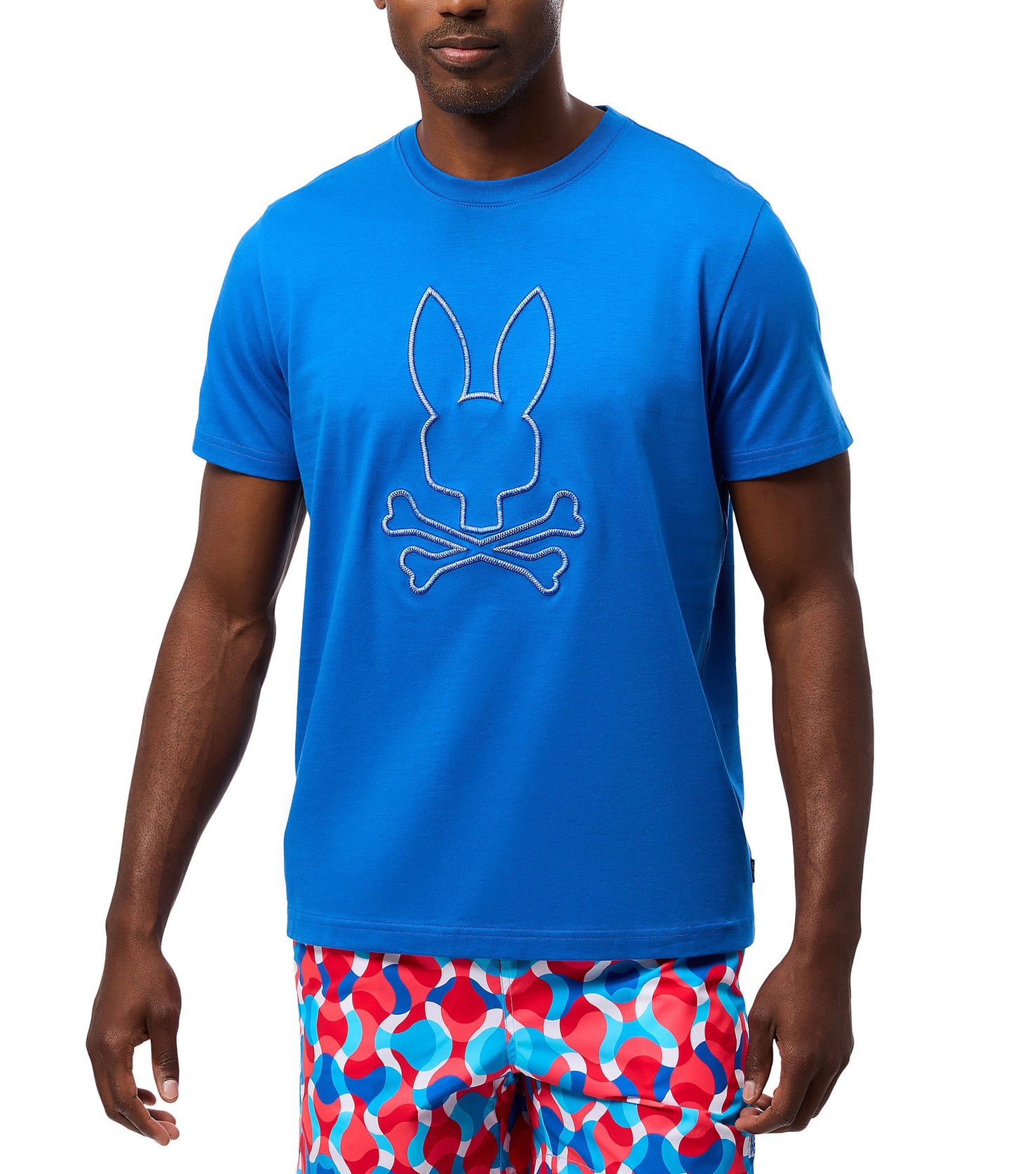 T-Shirt Psycho Bunny de couleur Bleu