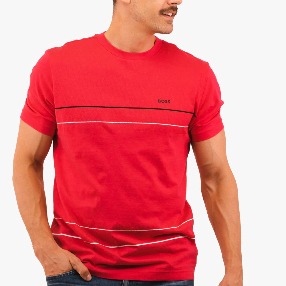 T-Shirt Hugo Boss de couleur Fushia