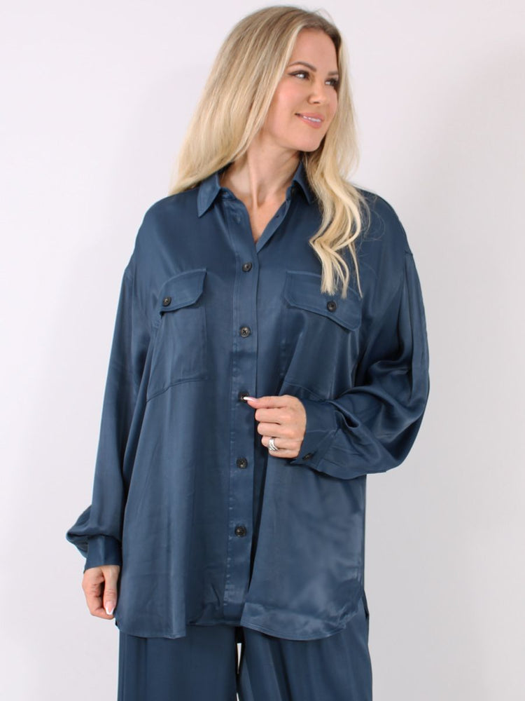 Navy Part Two blouse