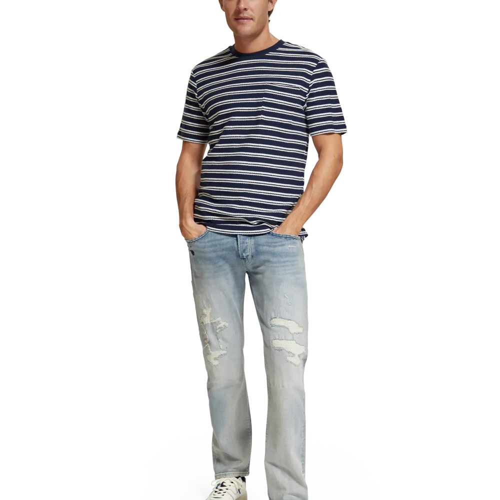 Scotch&amp;Soda Striped T-Shirt in Navy color