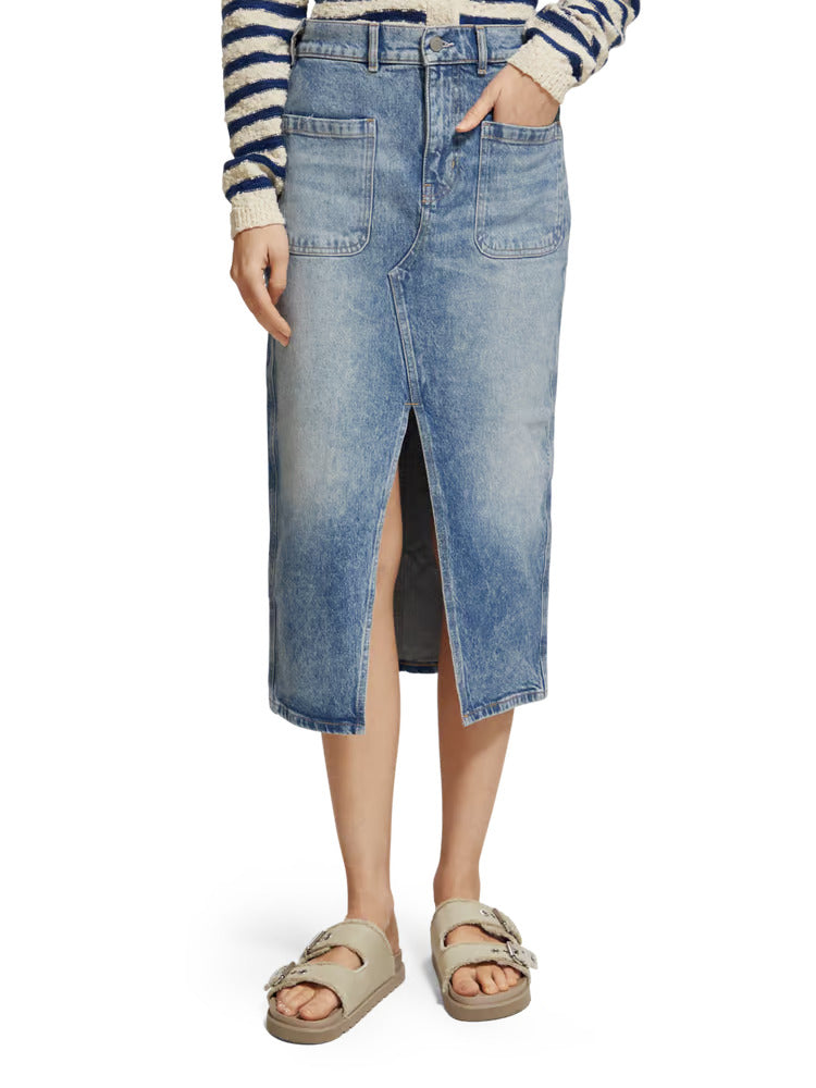 Scotch&Soda denim-colored skirt