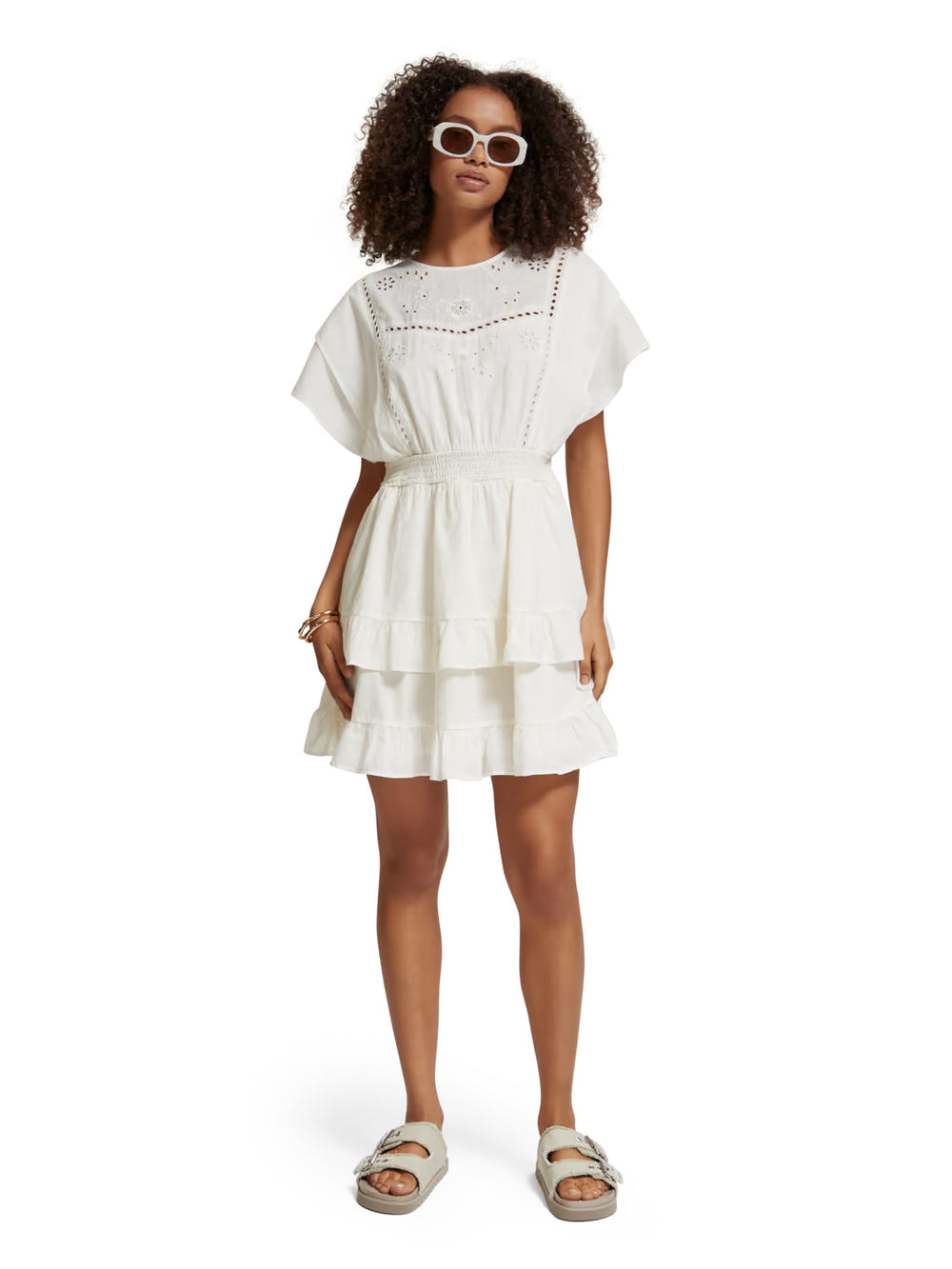 Scotch&Soda Dress in Off White color