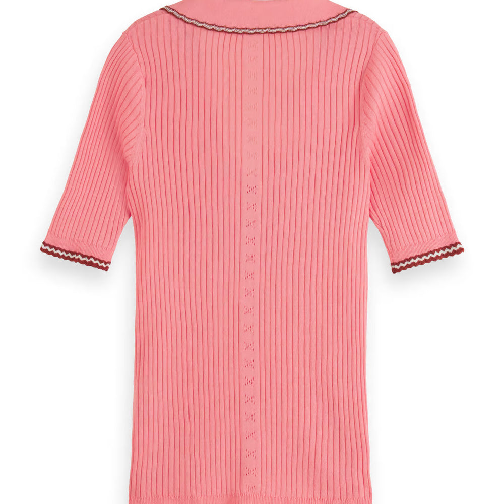 
                      
                        Scotch&amp;Soda Polo Sweater in Coral color
                      
                    