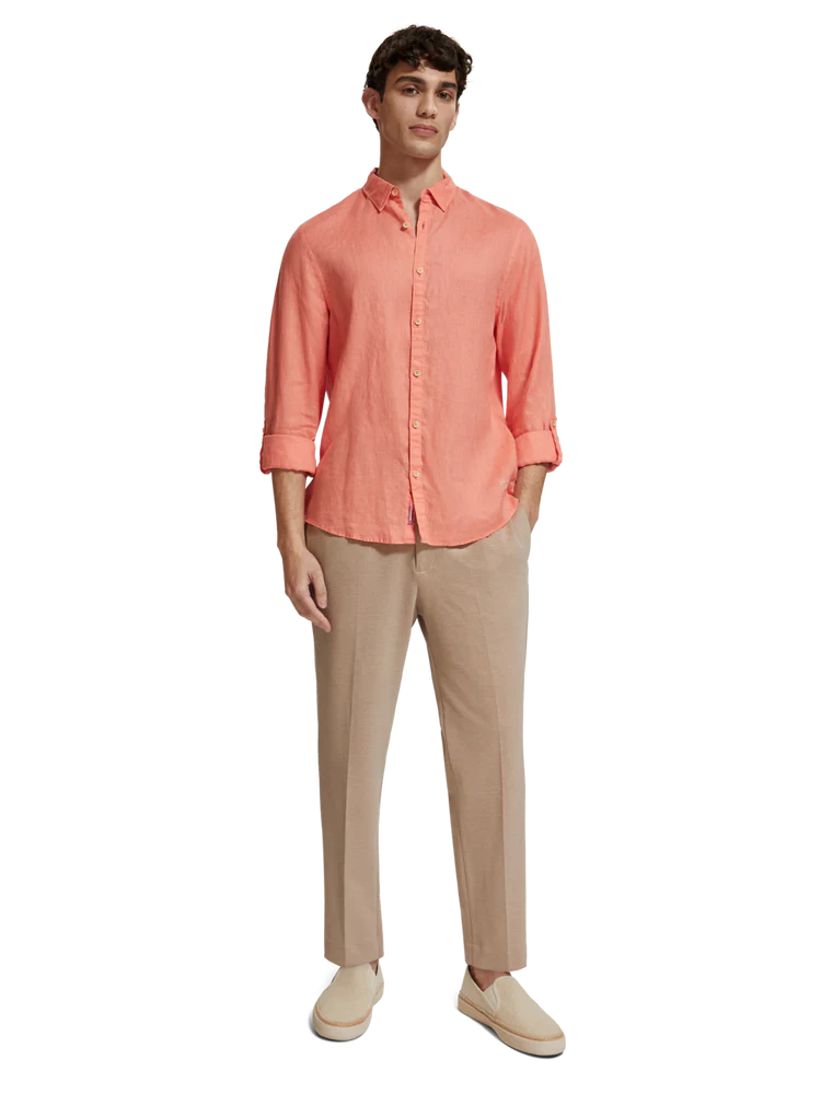 
                      
                        Chemise En Lin Scotch&Soda de couleur Corail
                      
                    