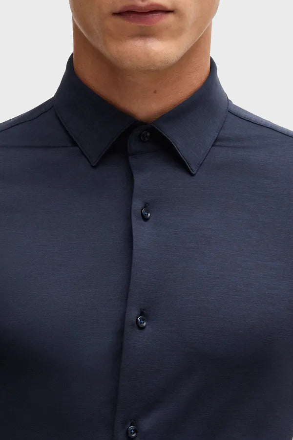 
                      
                        Chemise À Manches Longues Hugo Boss de couleur Marine
                      
                    