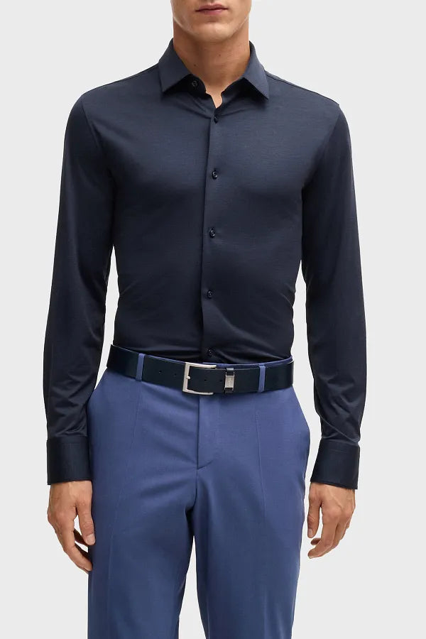 
                      
                        Chemise À Manches Longues Hugo Boss de couleur Marine
                      
                    