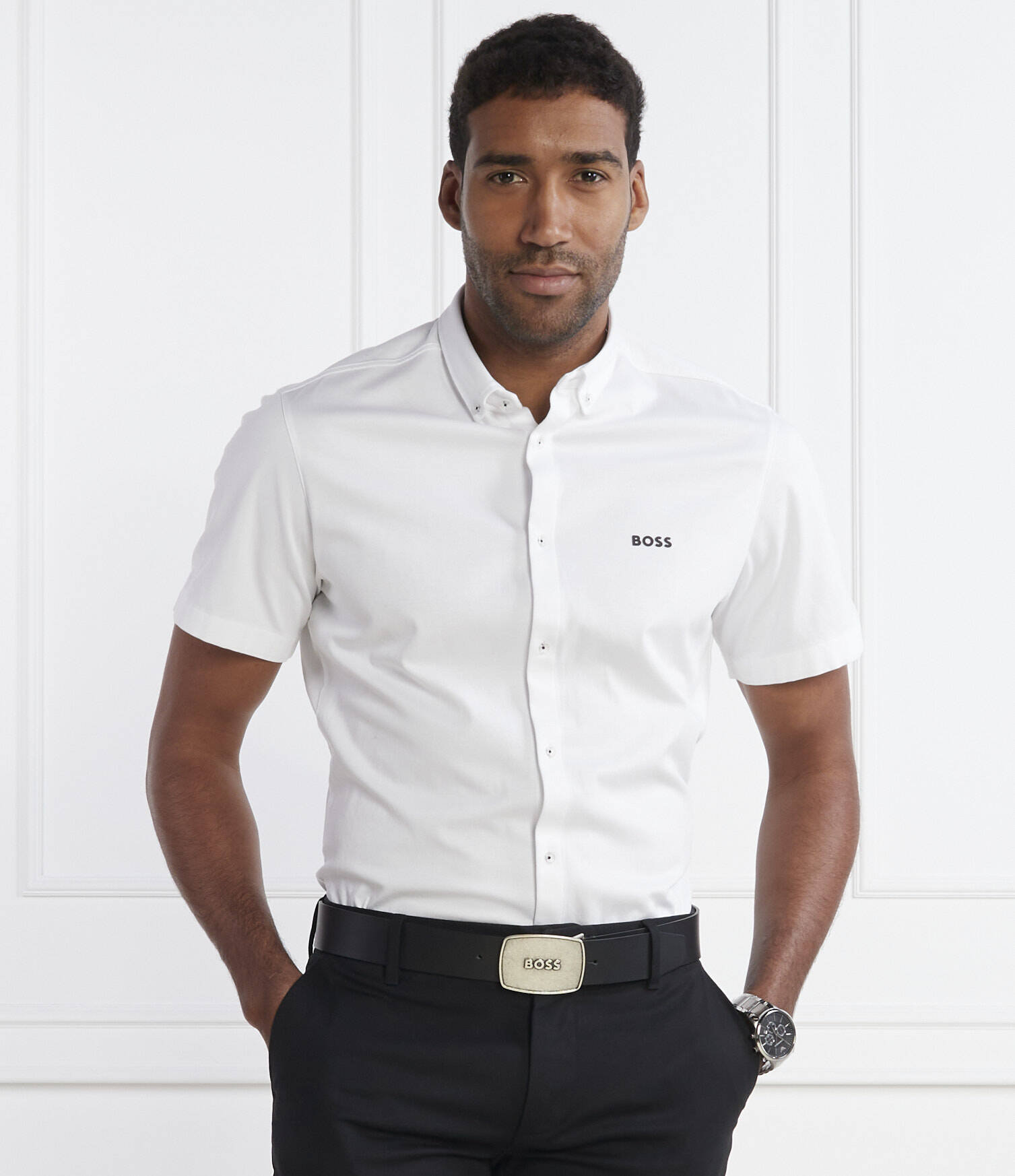 Hugo boss half sleeve shirts hotsell