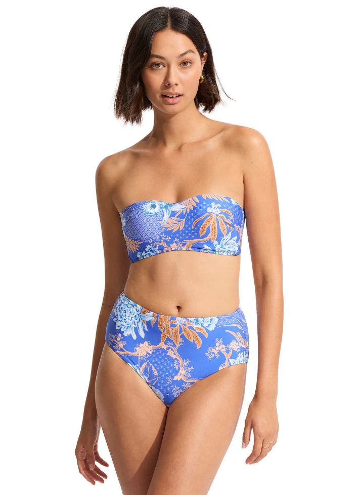 Haut Bandeau Seafolly de couleur Azure