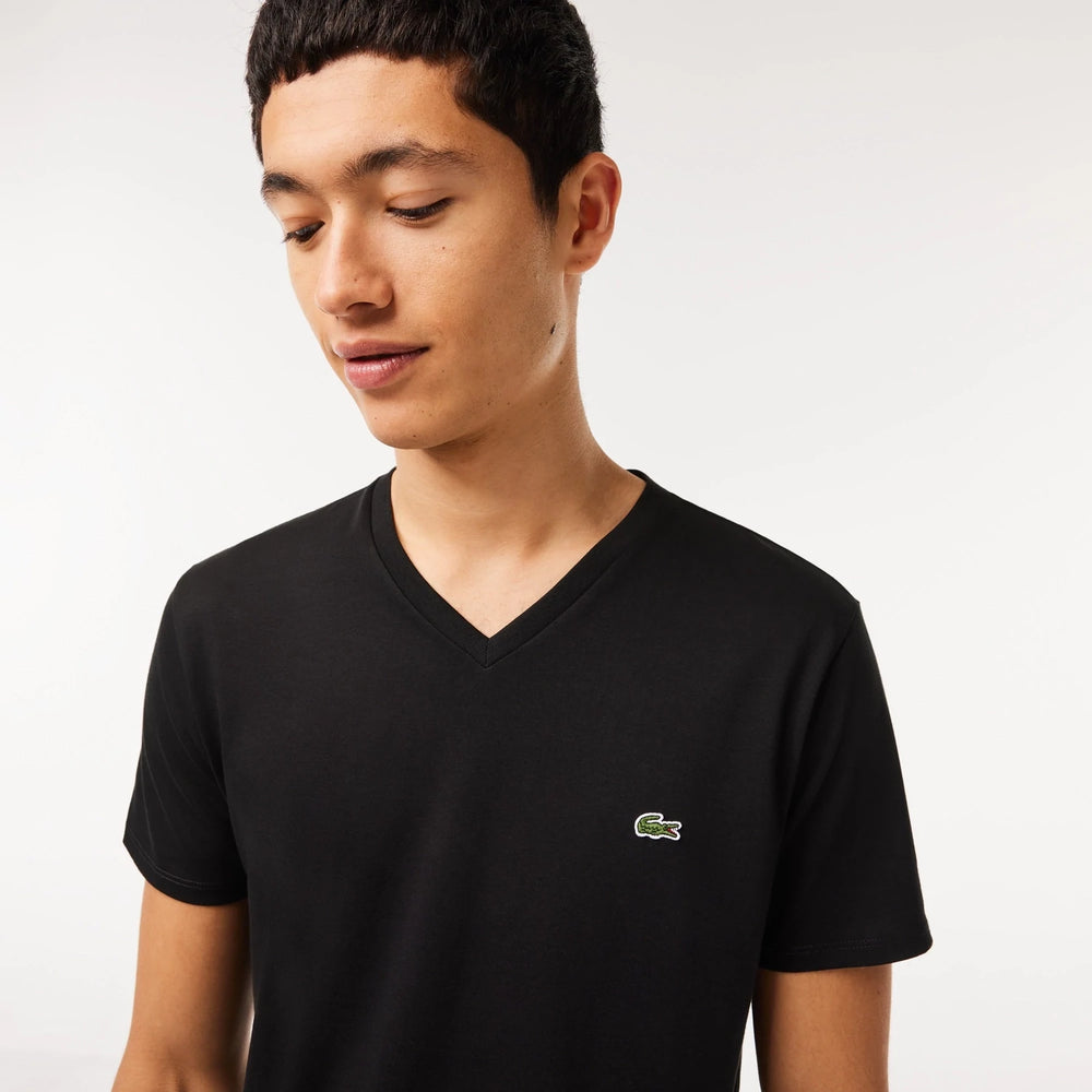 T-Shirt Lacoste de couleur Noir