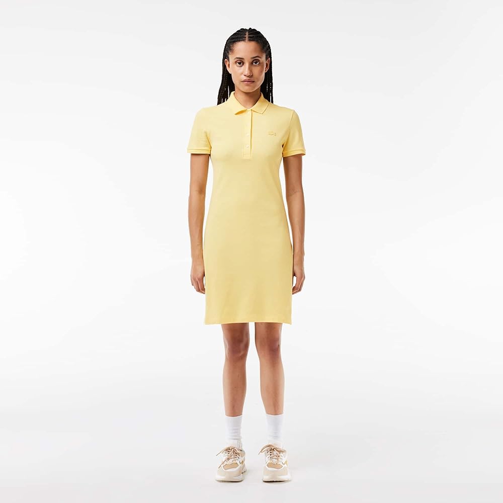 Lacoste Polo Dress in Yellow color