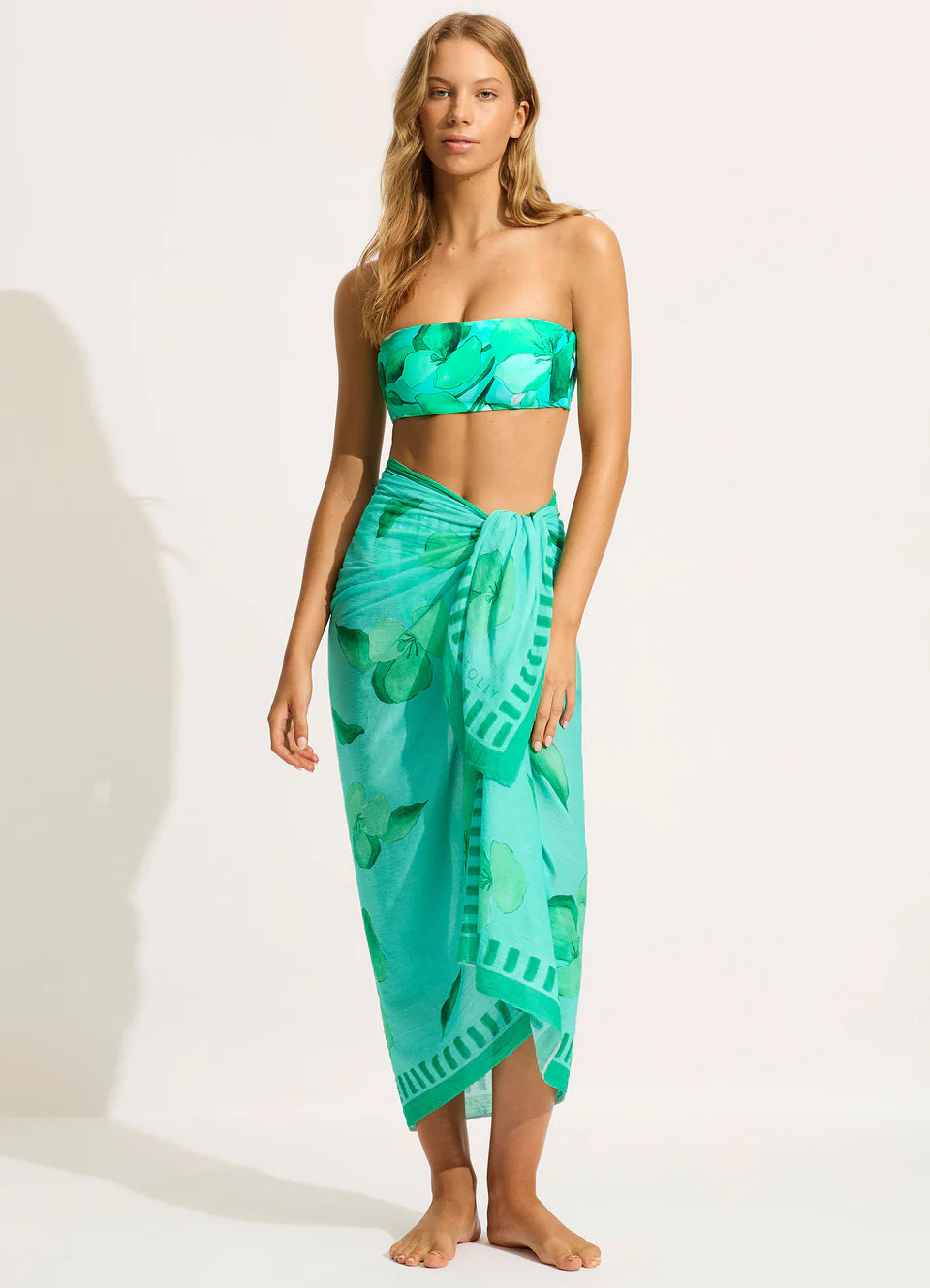 Pareo Seafolly de couleur Jade