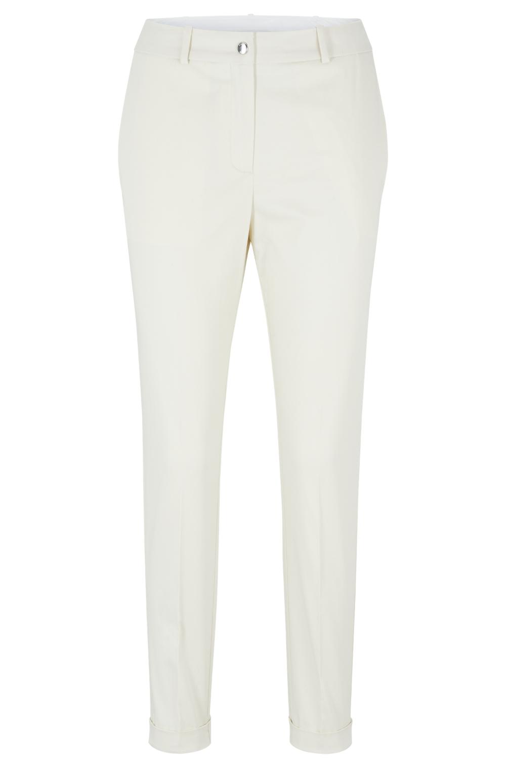 Pantalon Boss de couleur Blanc Cassé