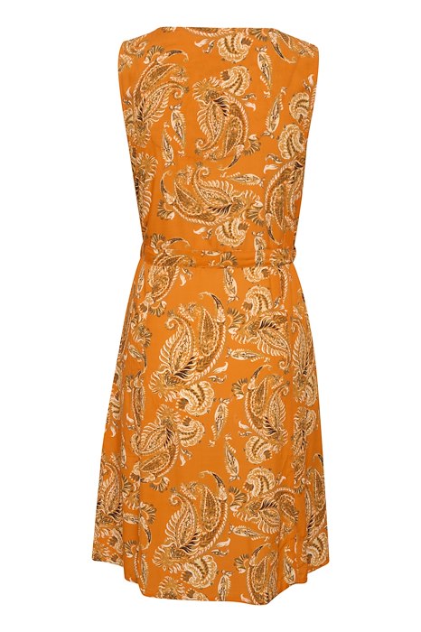 
                      
                        Cream dress in Orange color
                      
                    