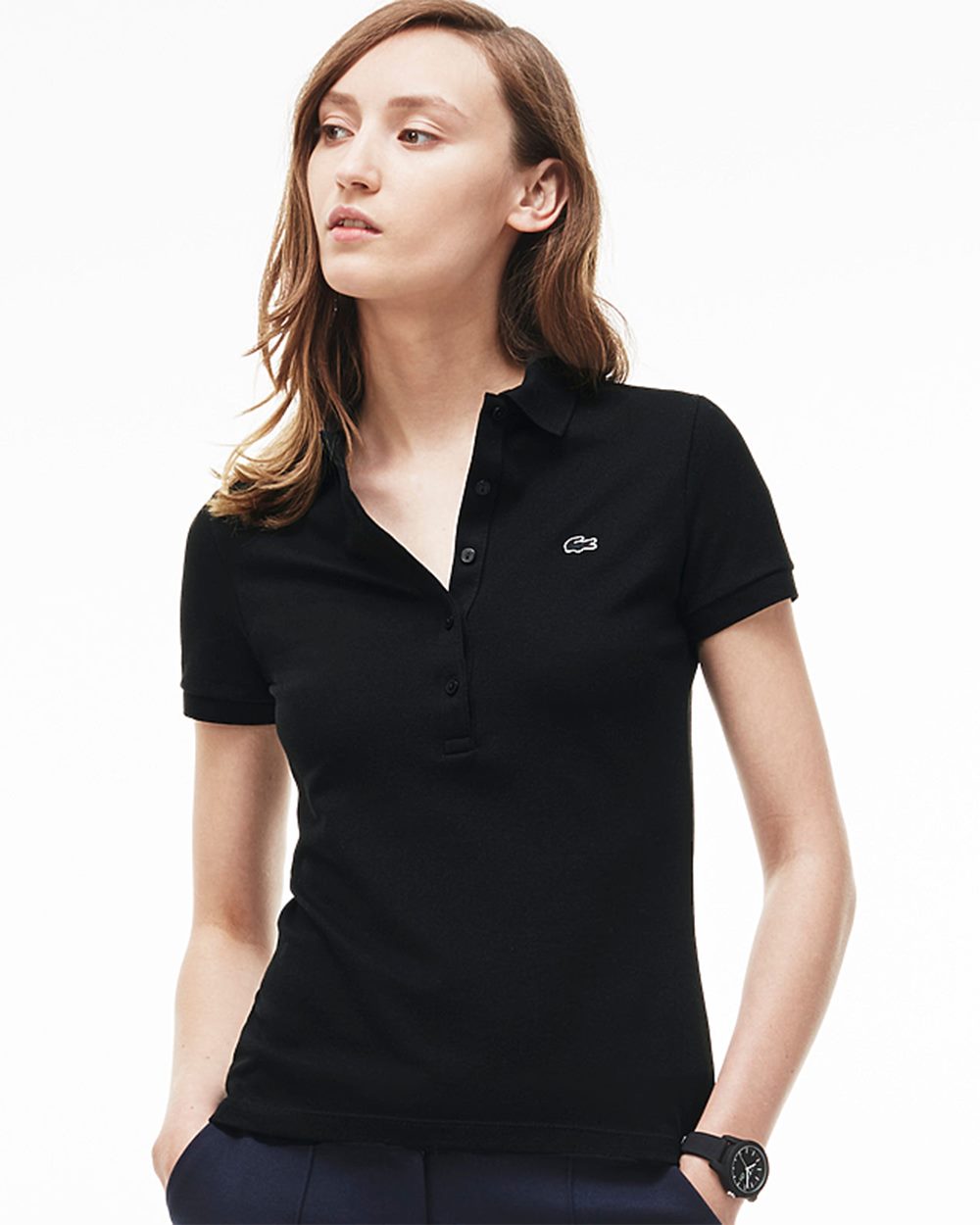 Polo Lacoste de couleur Noir