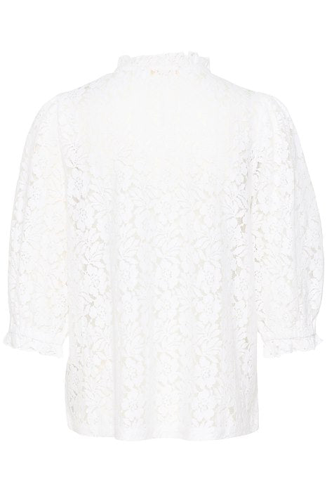 
                      
                        Cream Lace Blouse in White color
                      
                    