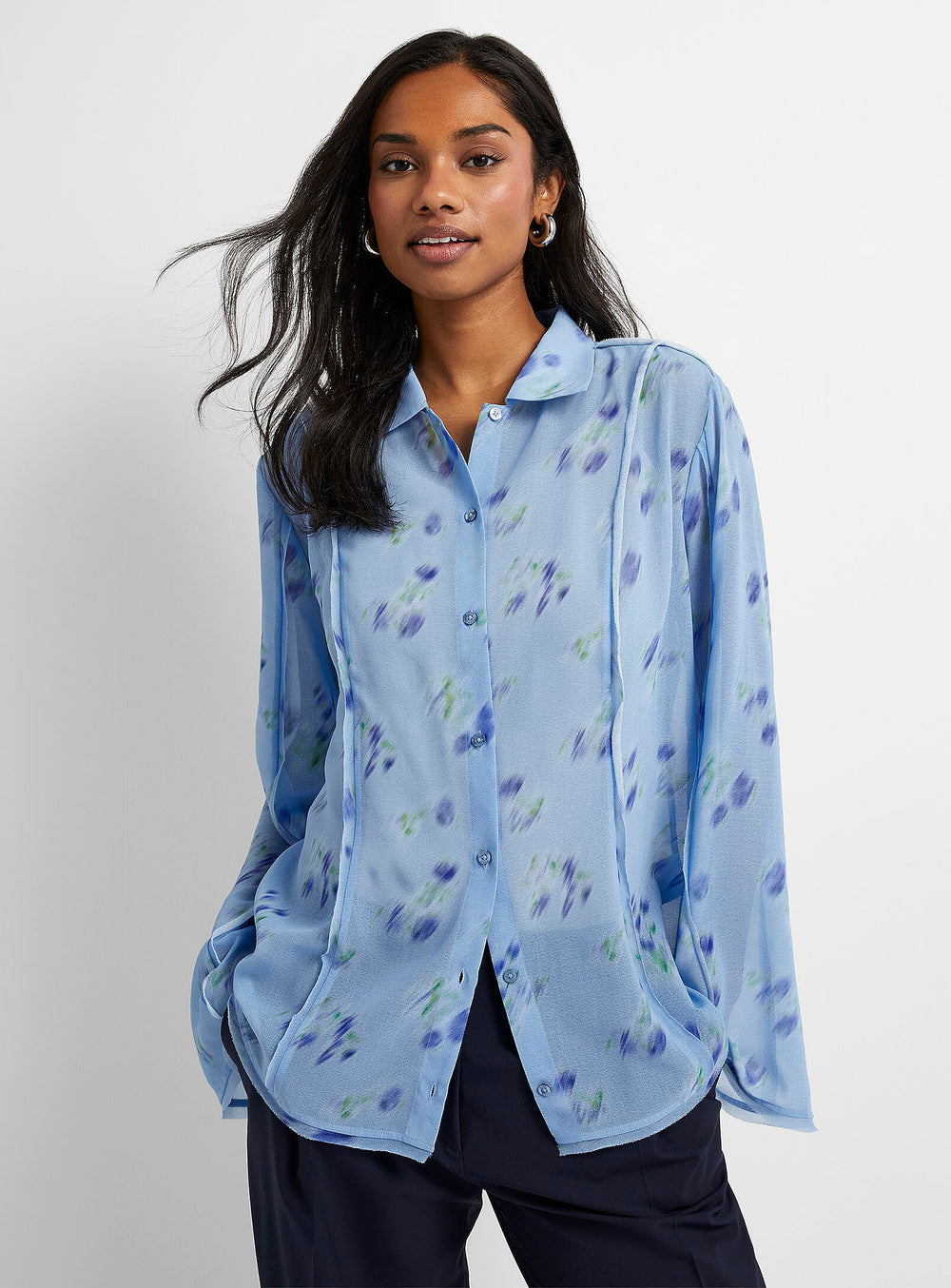 Blouse Hugo de couleur Bleu