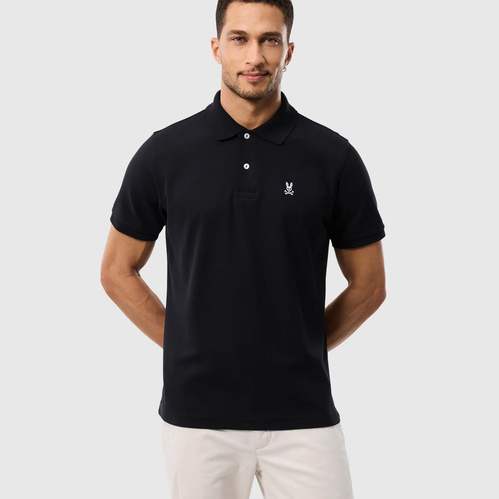 Polo Psycho Bunny de couleur Noir