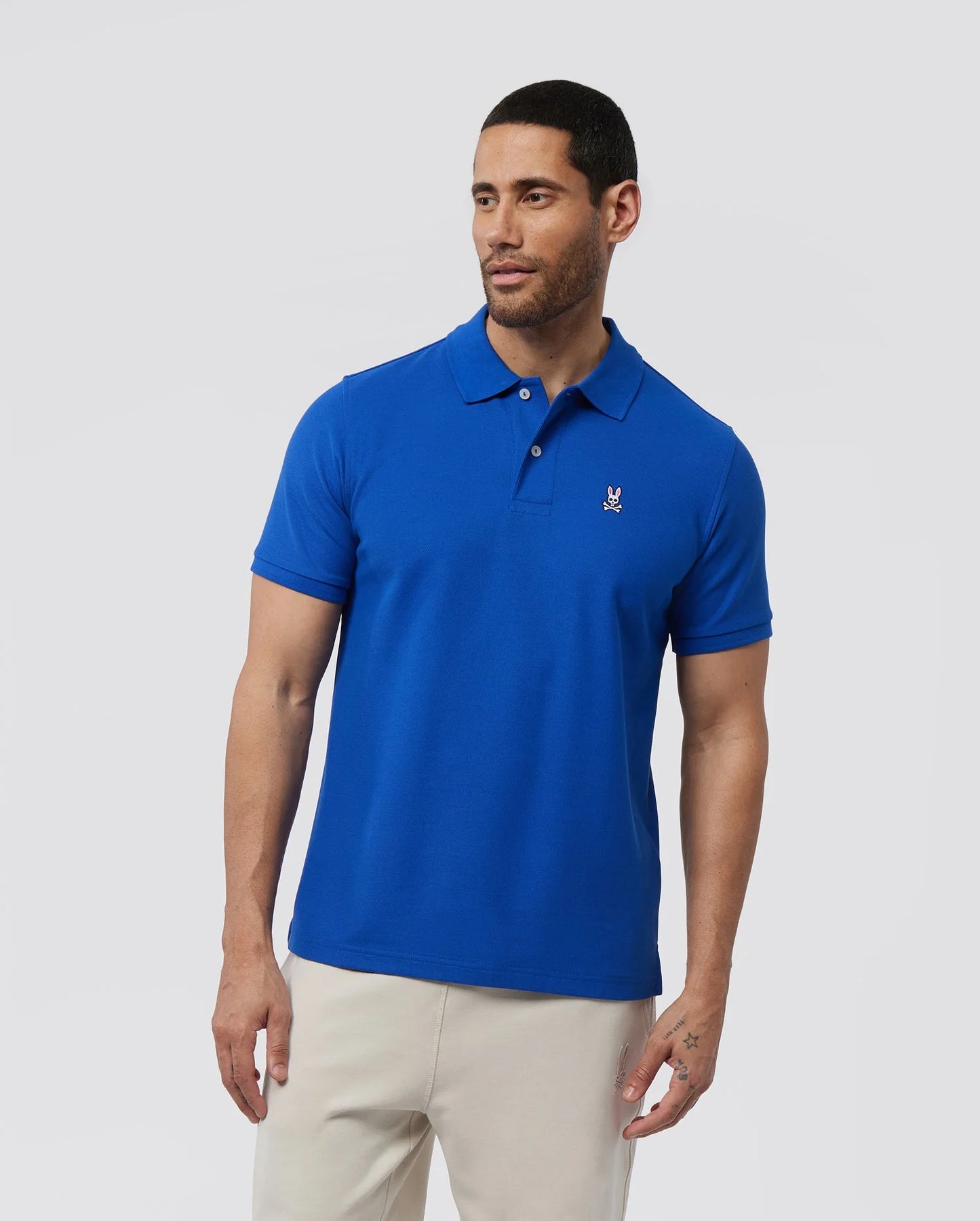 Polo Psycho Bunny de couleur Bleu