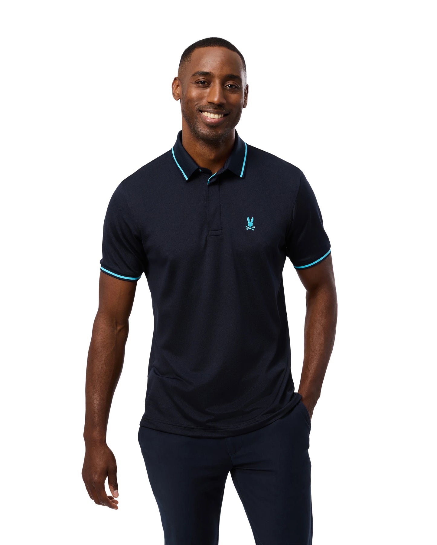 Polo Psycho Bunny de couleur Marine