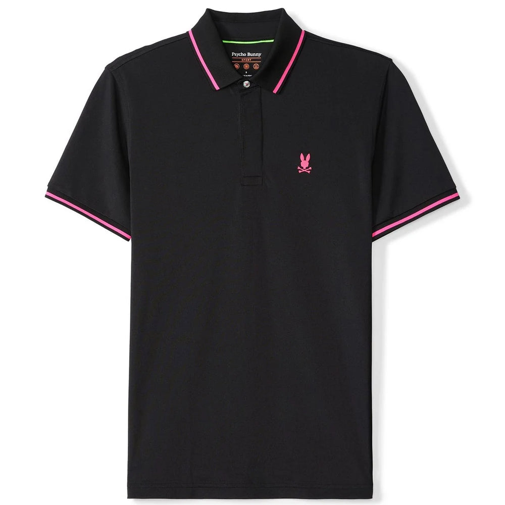 Polo Psycho Bunny de couleur Noir