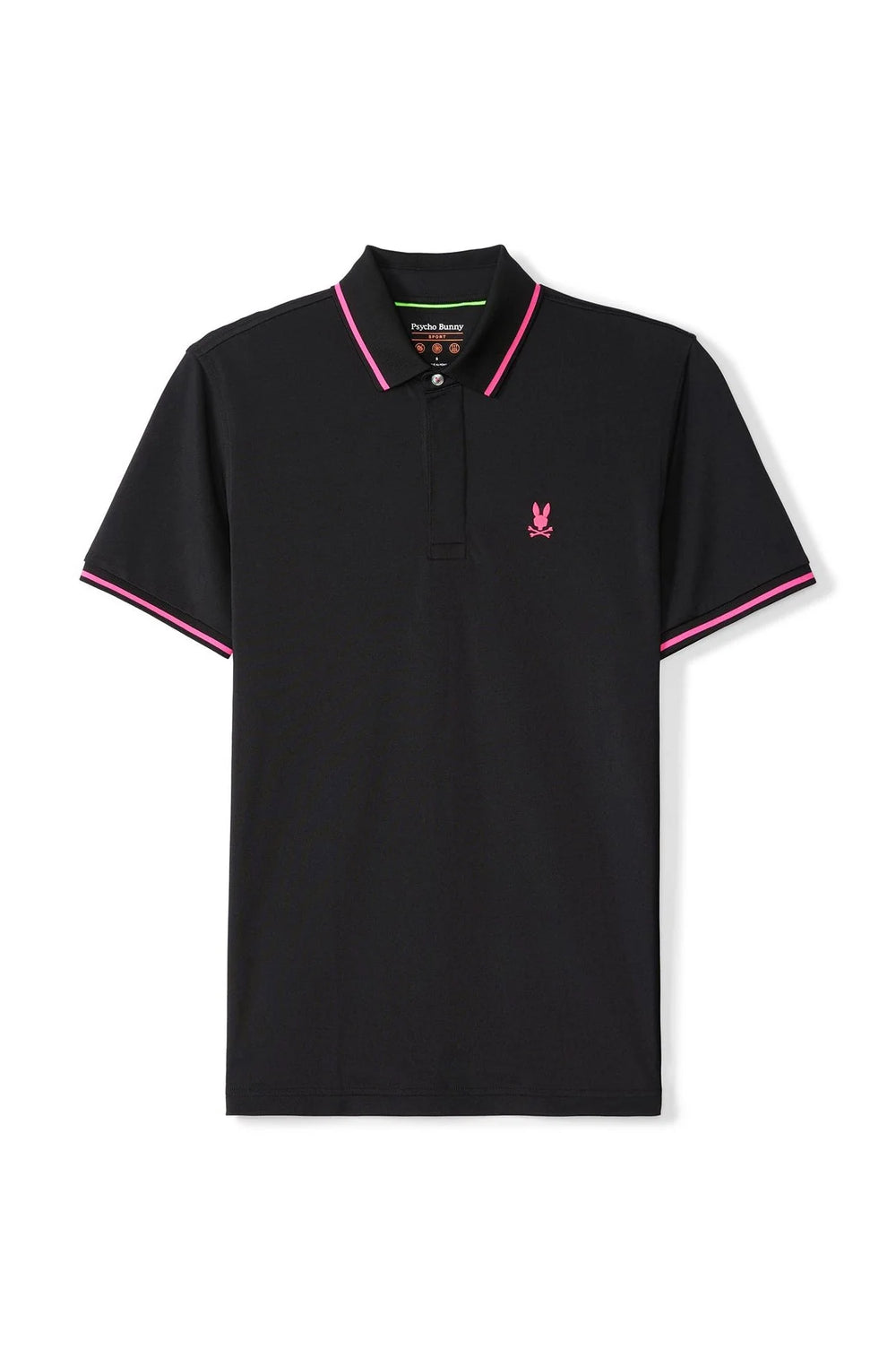 Polo Psycho Bunny de couleur Noir