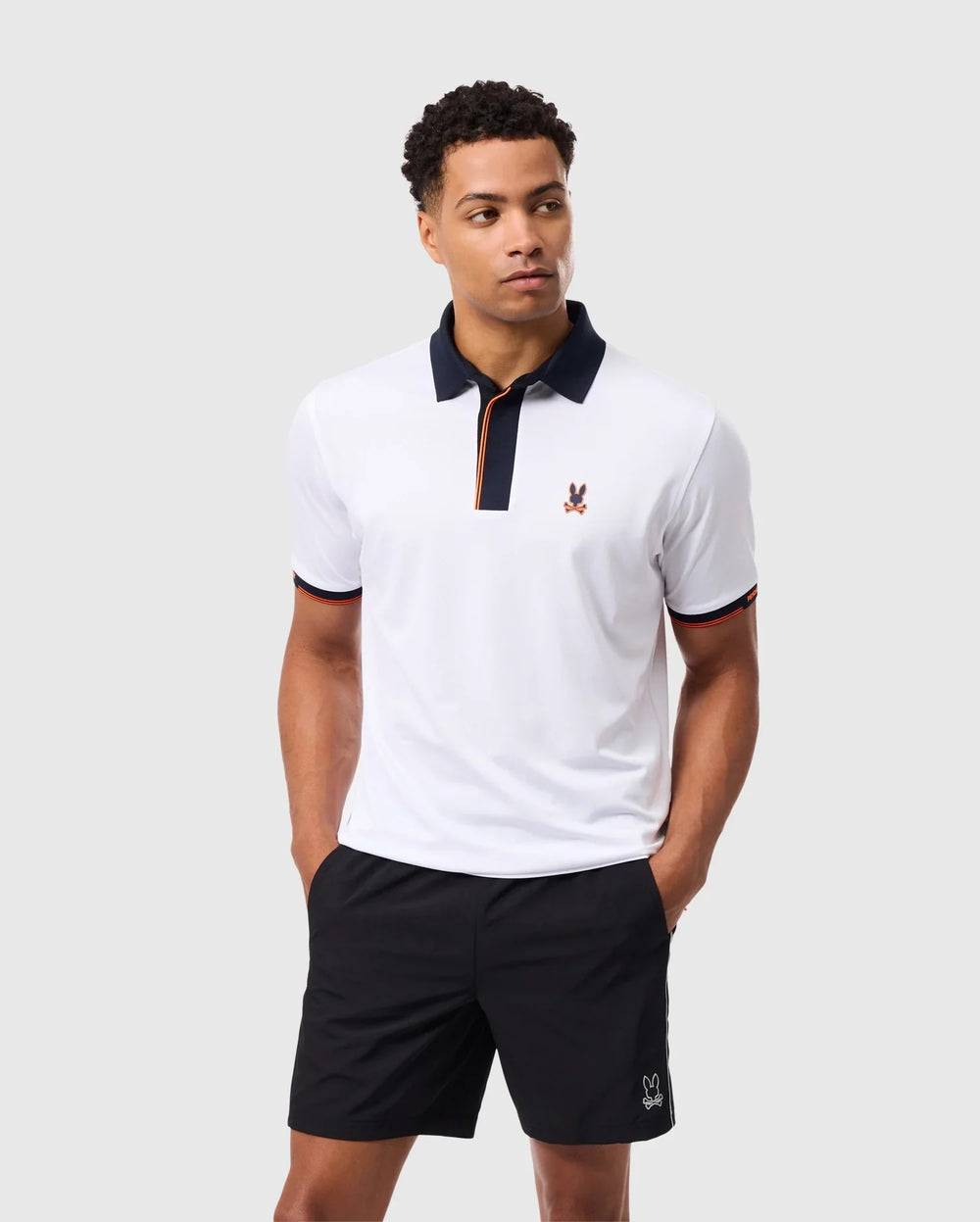 Polo Psycho Bunny de couleur Blanc