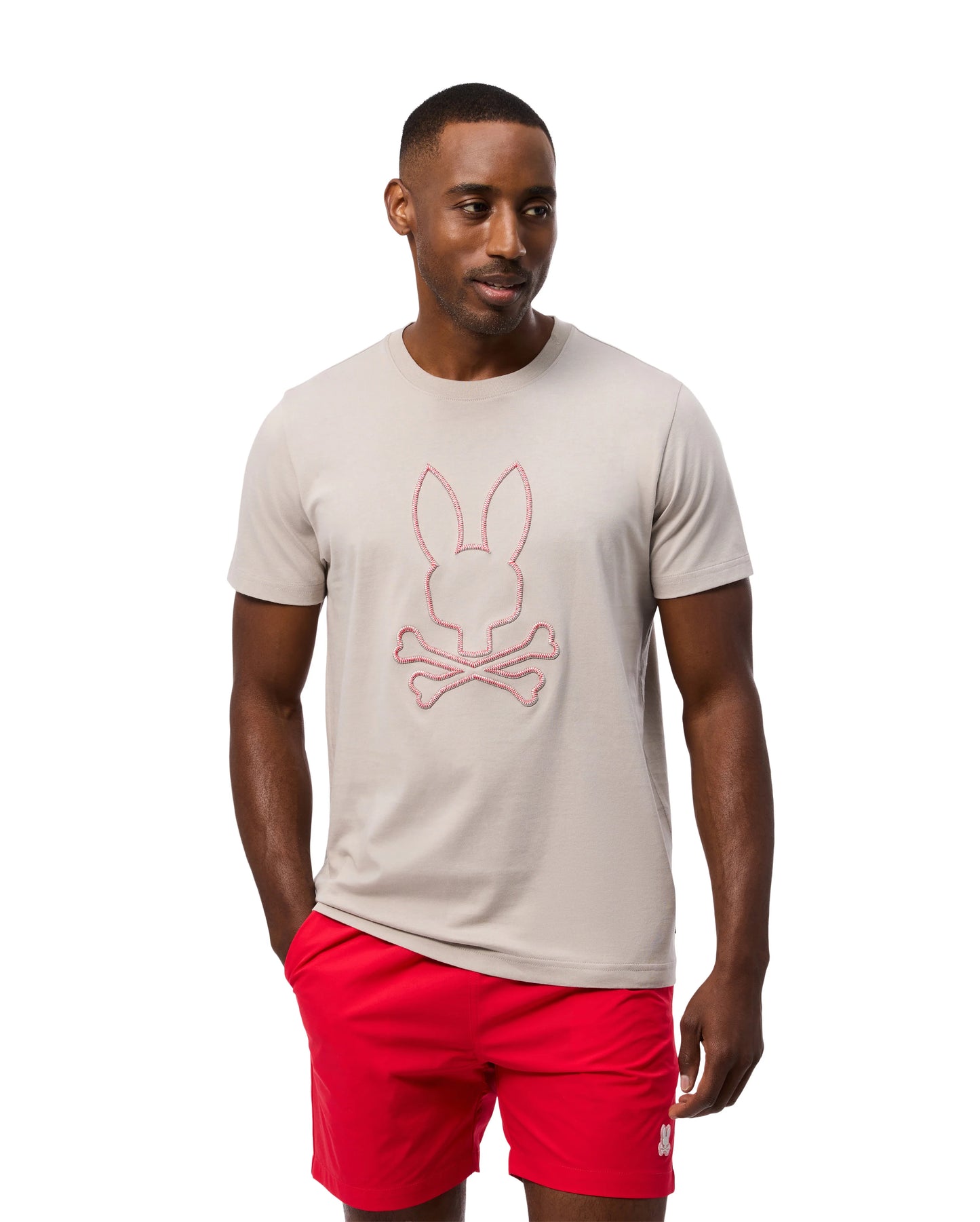 T-Shirt Psycho Bunny de couleur Huitre