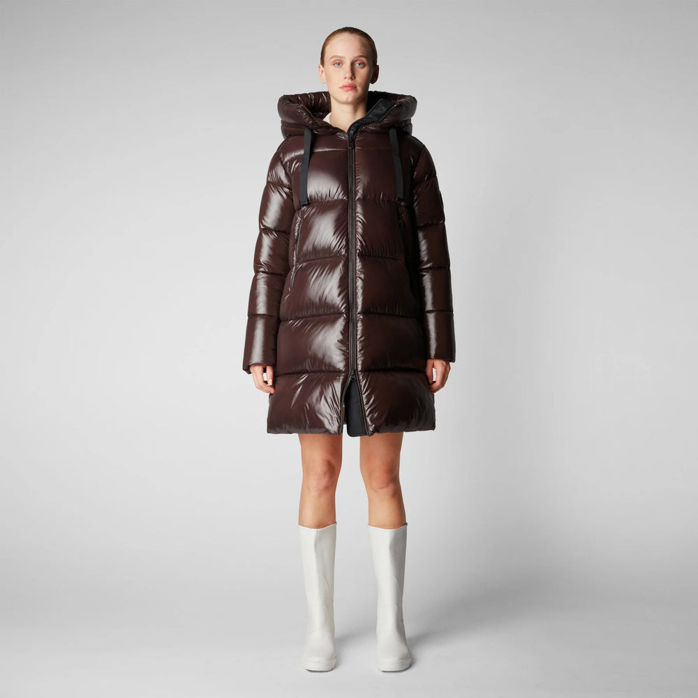 Isabel Save The Duck coat in Brown/Black color