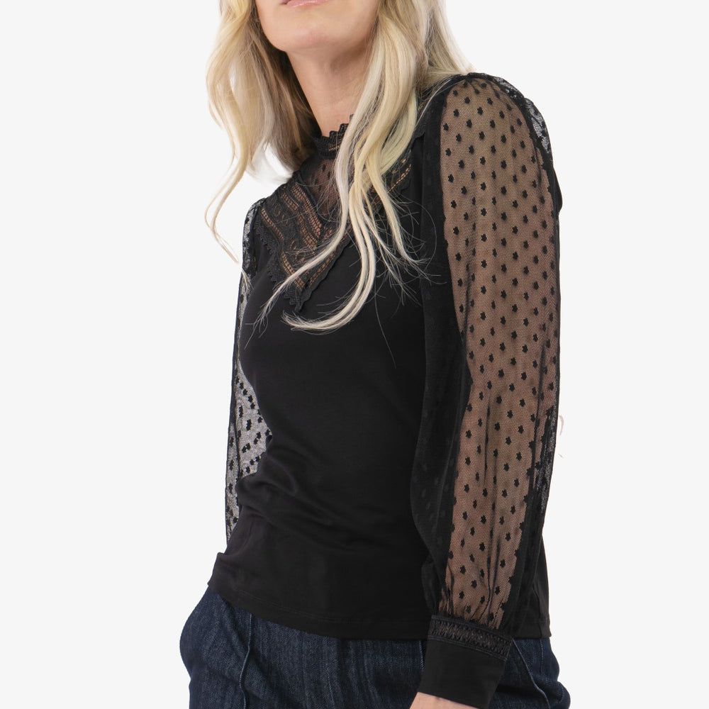 
                      
                        Esqualo Mesh Tunic in Black color
                      
                    