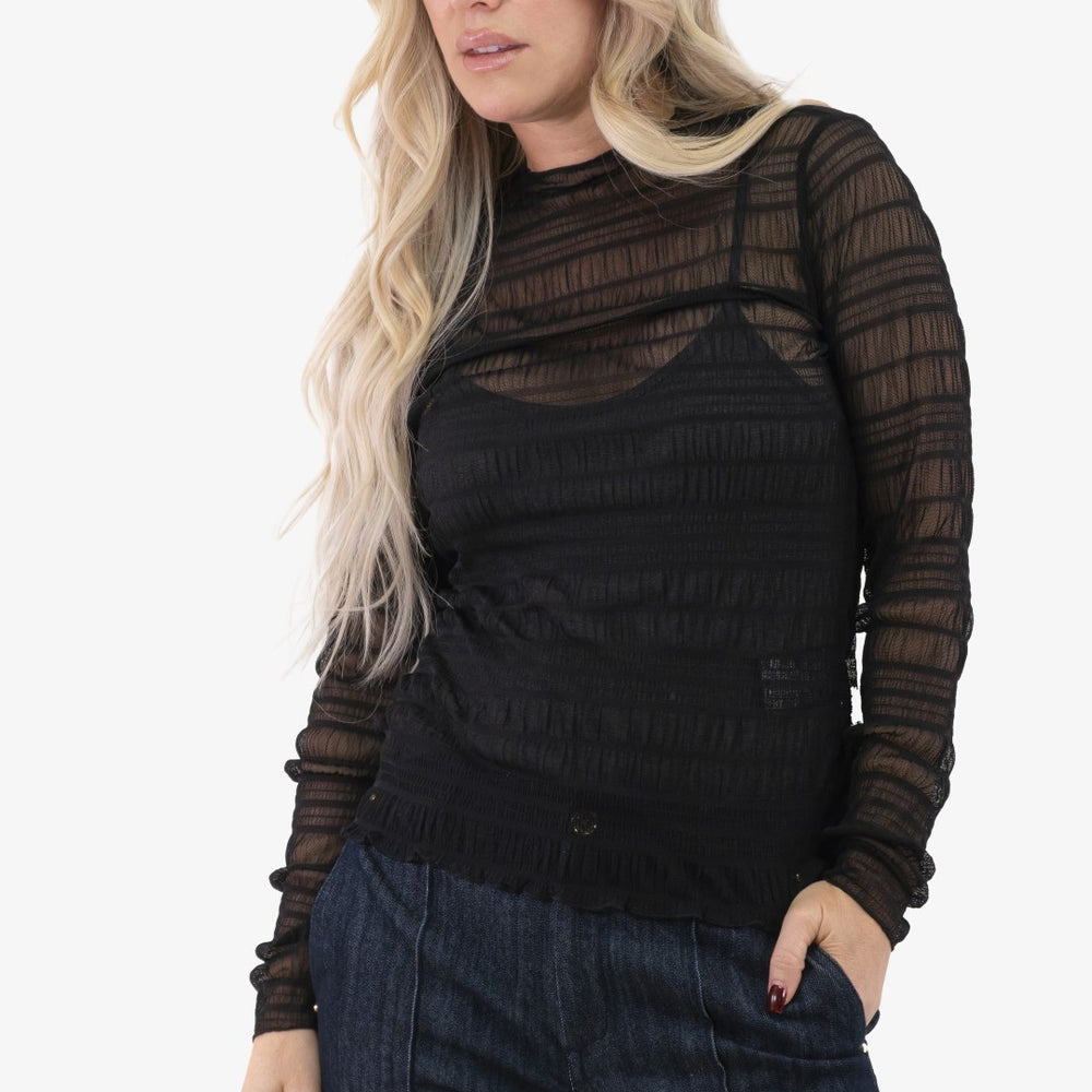 
                      
                        Esqualo Mesh Tunic in Black color
                      
                    