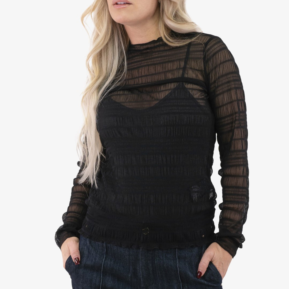 Esqualo Mesh Tunic in Black color