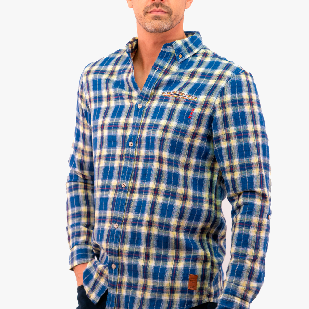 Chemise A Carreaux Scotch&Soda de couleur Bleu