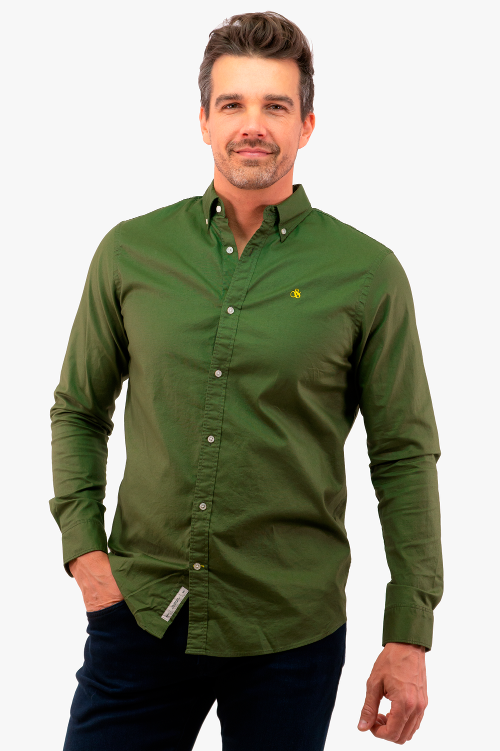 Chemise Oxford Scotch&Soda de couleur Vert