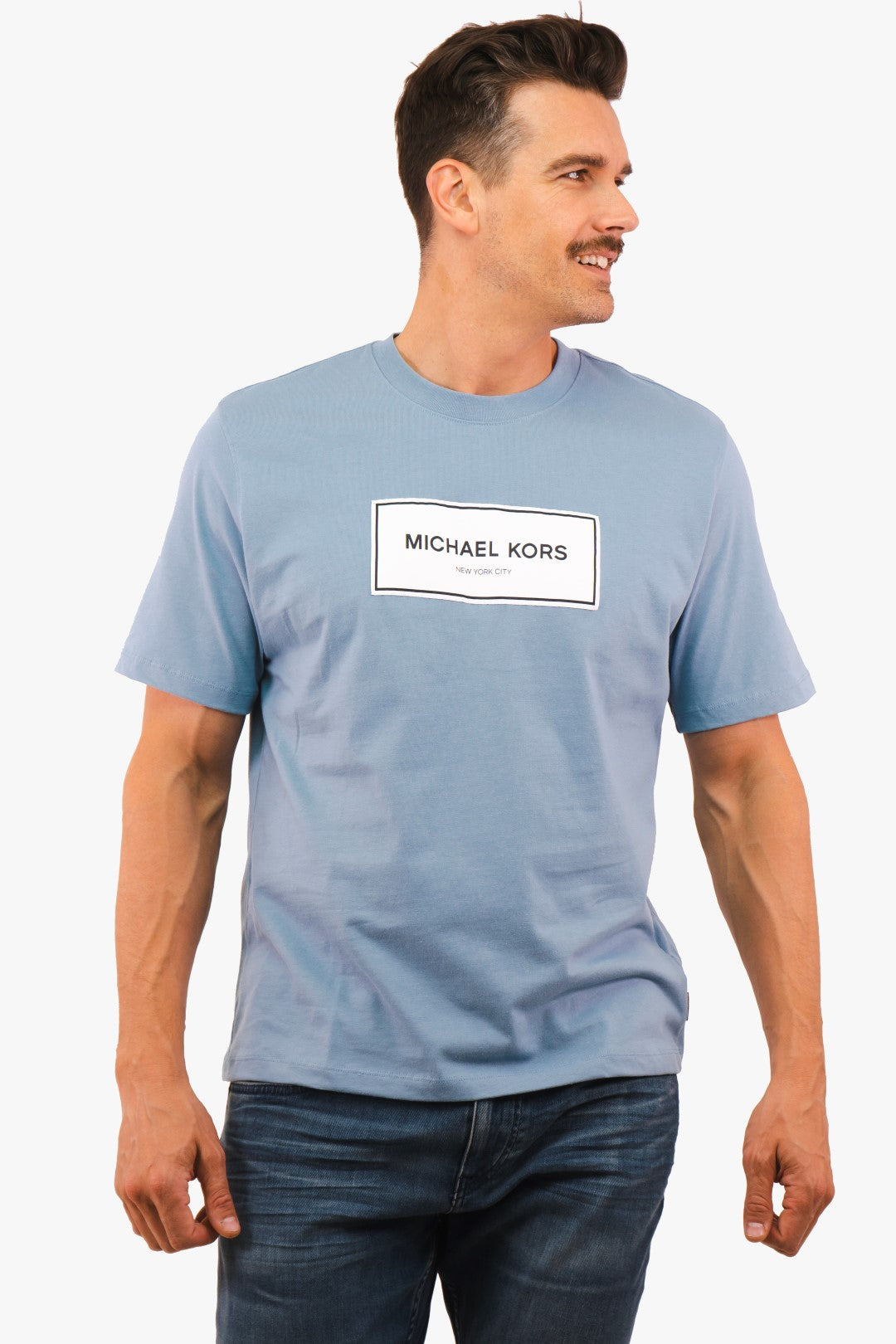 T-Shirt Logo Michael Kors de couleur Bleu