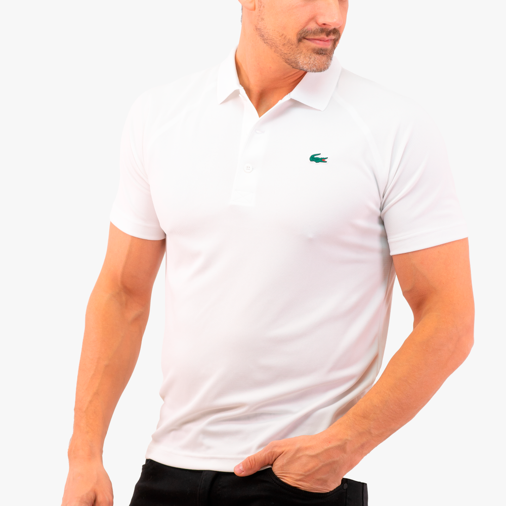 
                      
                        Polo Sport Indémaillable Et Respirant Lacoste de couleur Blanc
                      
                    