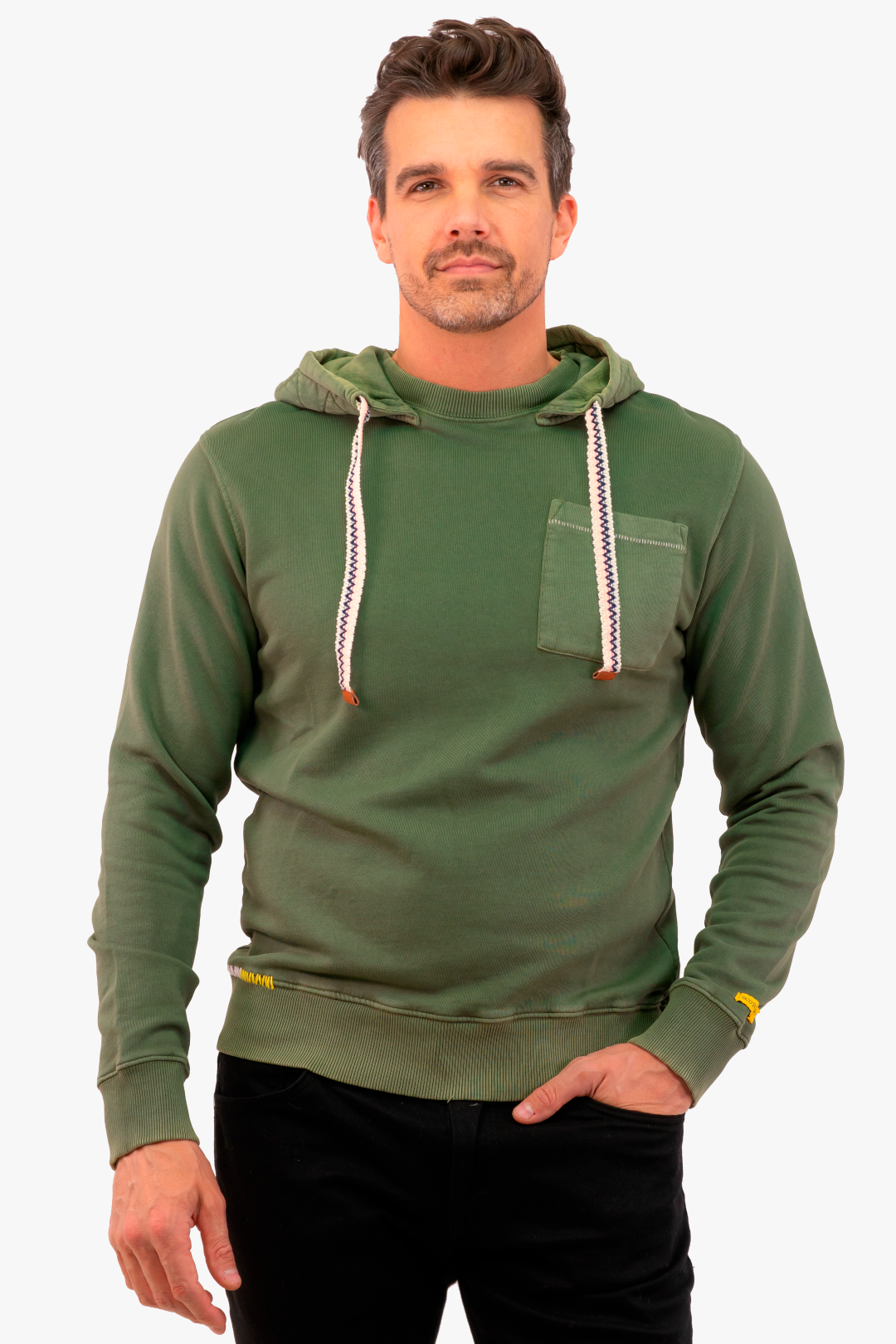 Scotch&amp;Soda Hooded Sweater in Green color