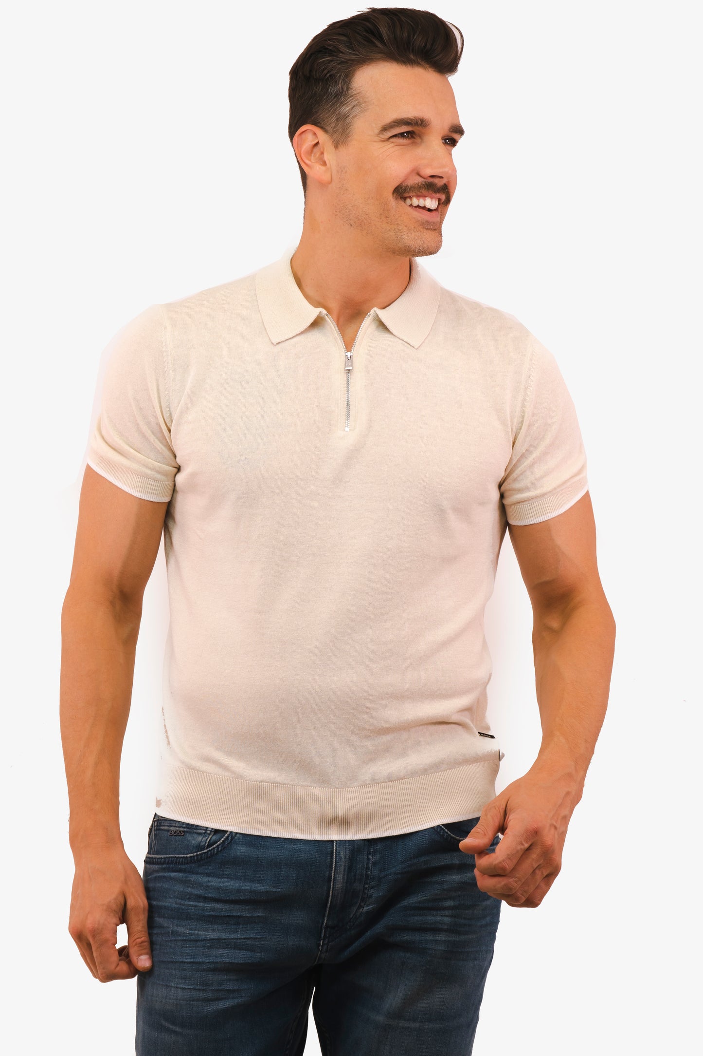 Chandail Polo Hugo Boss de couleur Blanc