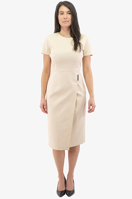 Hugo Boss Darilea dress in Off White color