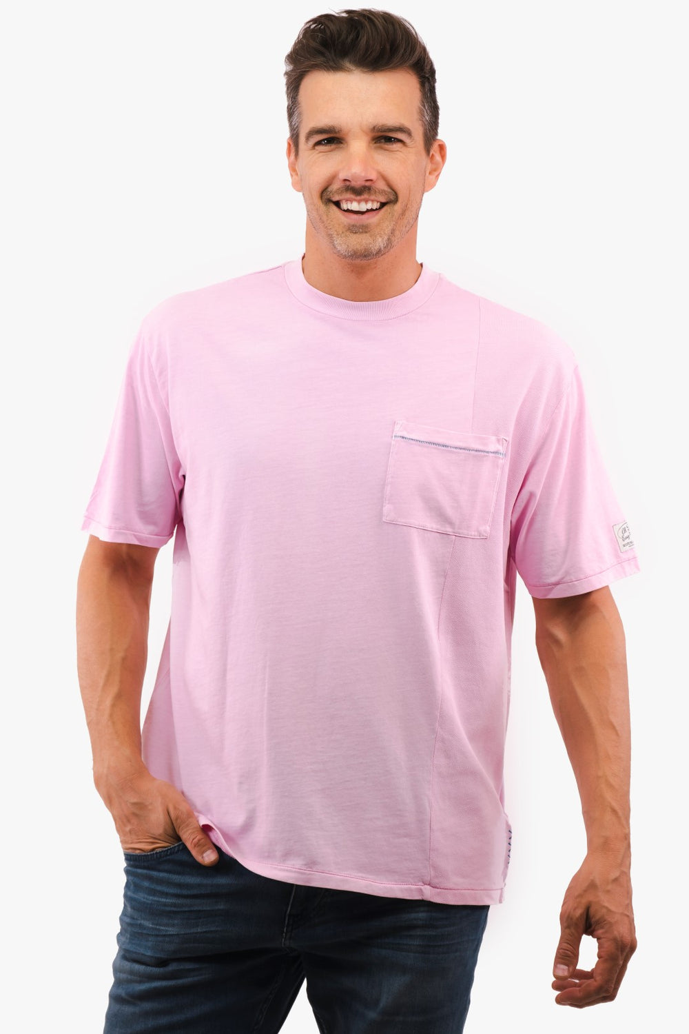 T-Shirt Scotch&Soda de couleur Rose