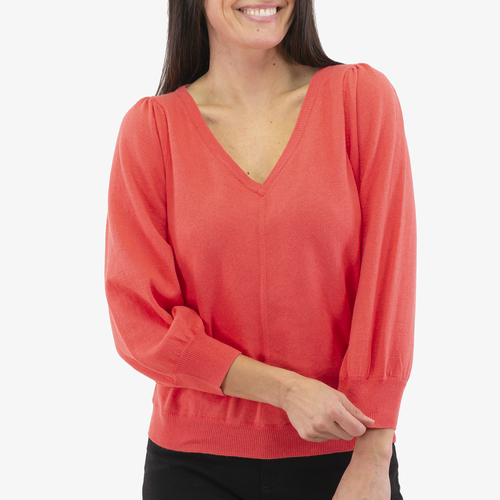 Part Two Sweater in Coral color