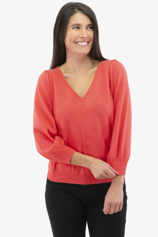 Part Two Sweater in Coral color