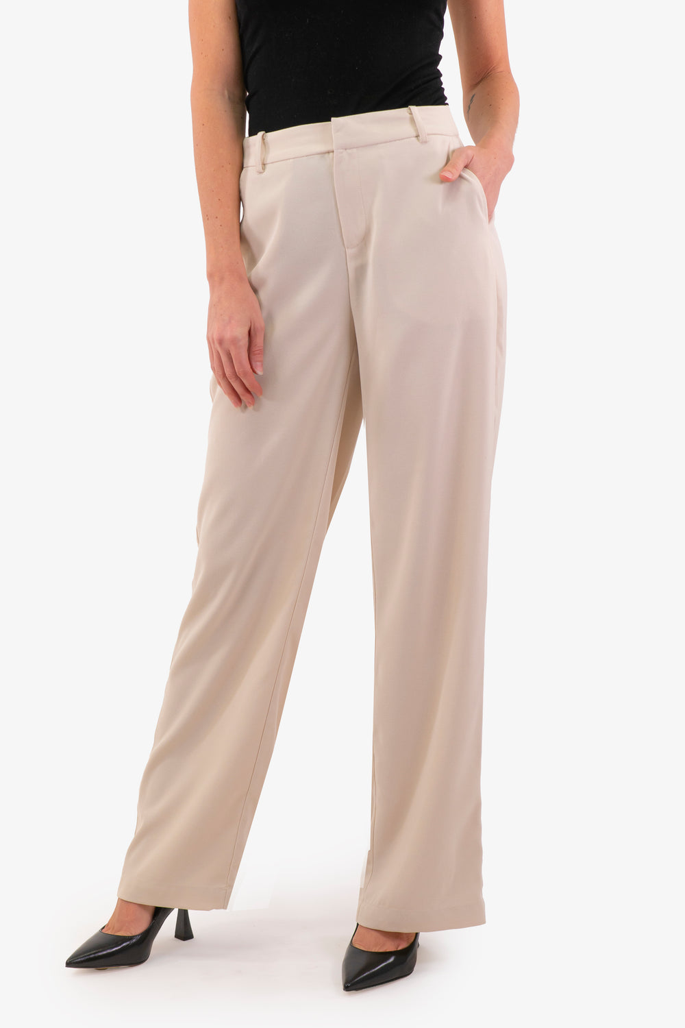 Pantalon Cream de couleur Beige