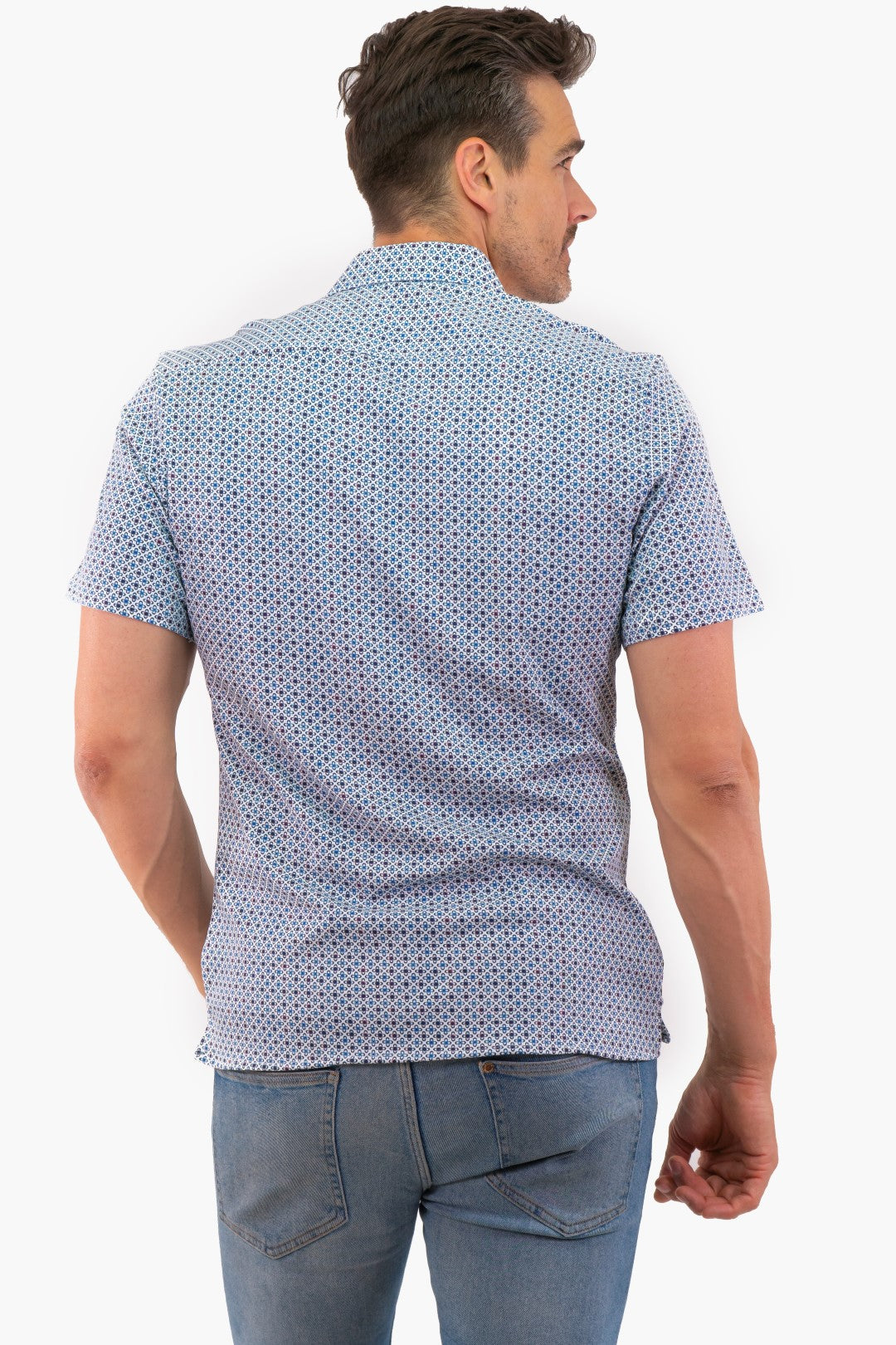 Hörst Short Sleeve Shirt in Blue color (Off-Hrss241764-400)