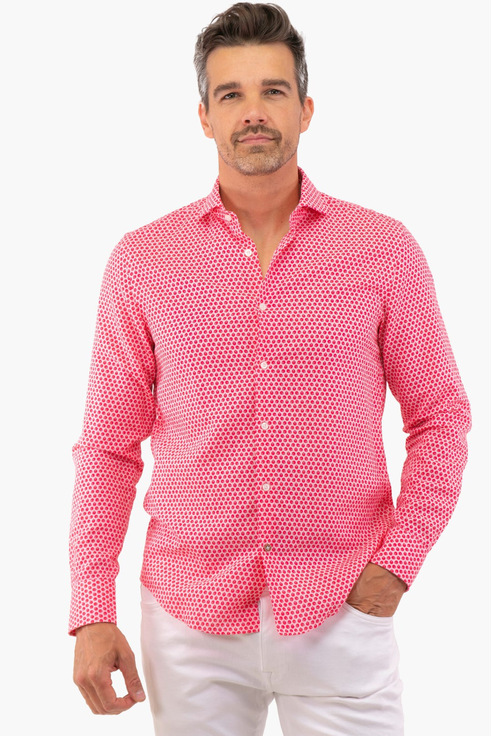 Chemise Hugo Boss de couleur Rouge