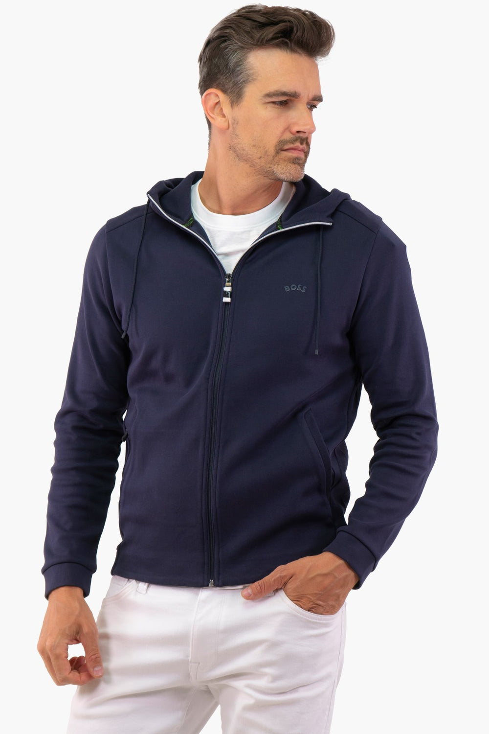 Chandail A Capuchon Hugo Boss de couleur Marine